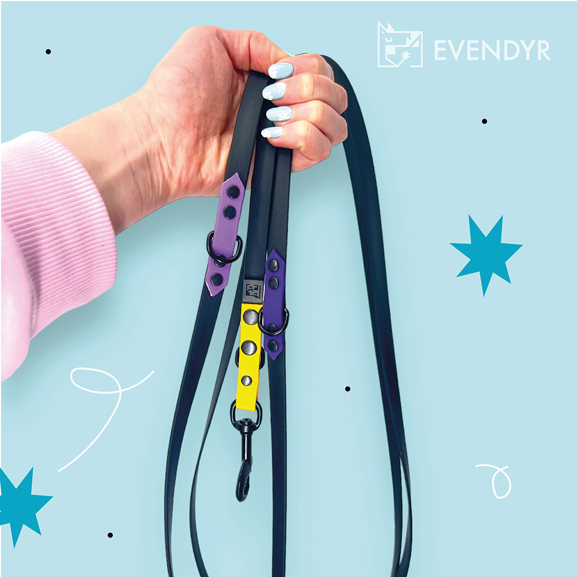 Long training leash Biothane® Color