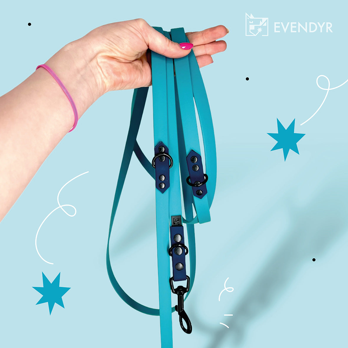 Long training leash Biothane® Color