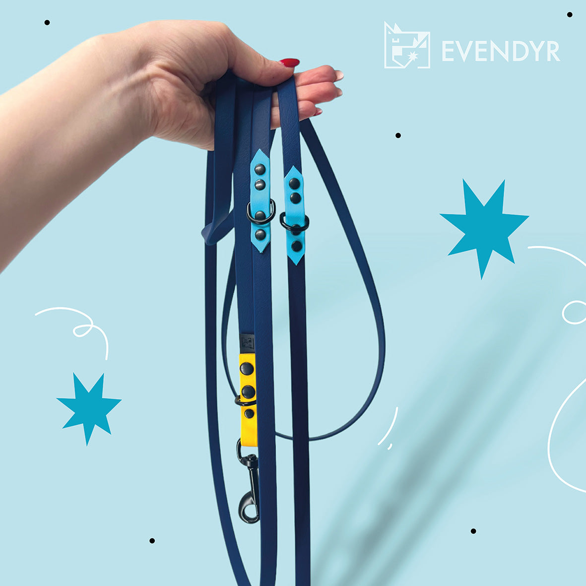 Long training leash Biothane® Color