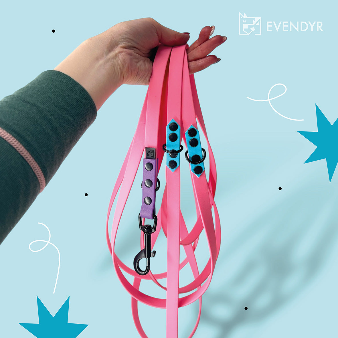 Long training leash Biothane® Color