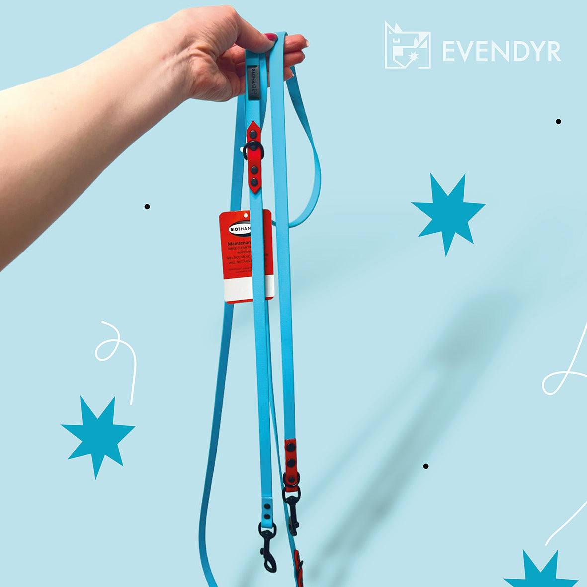 Long training leash Biothane® Color