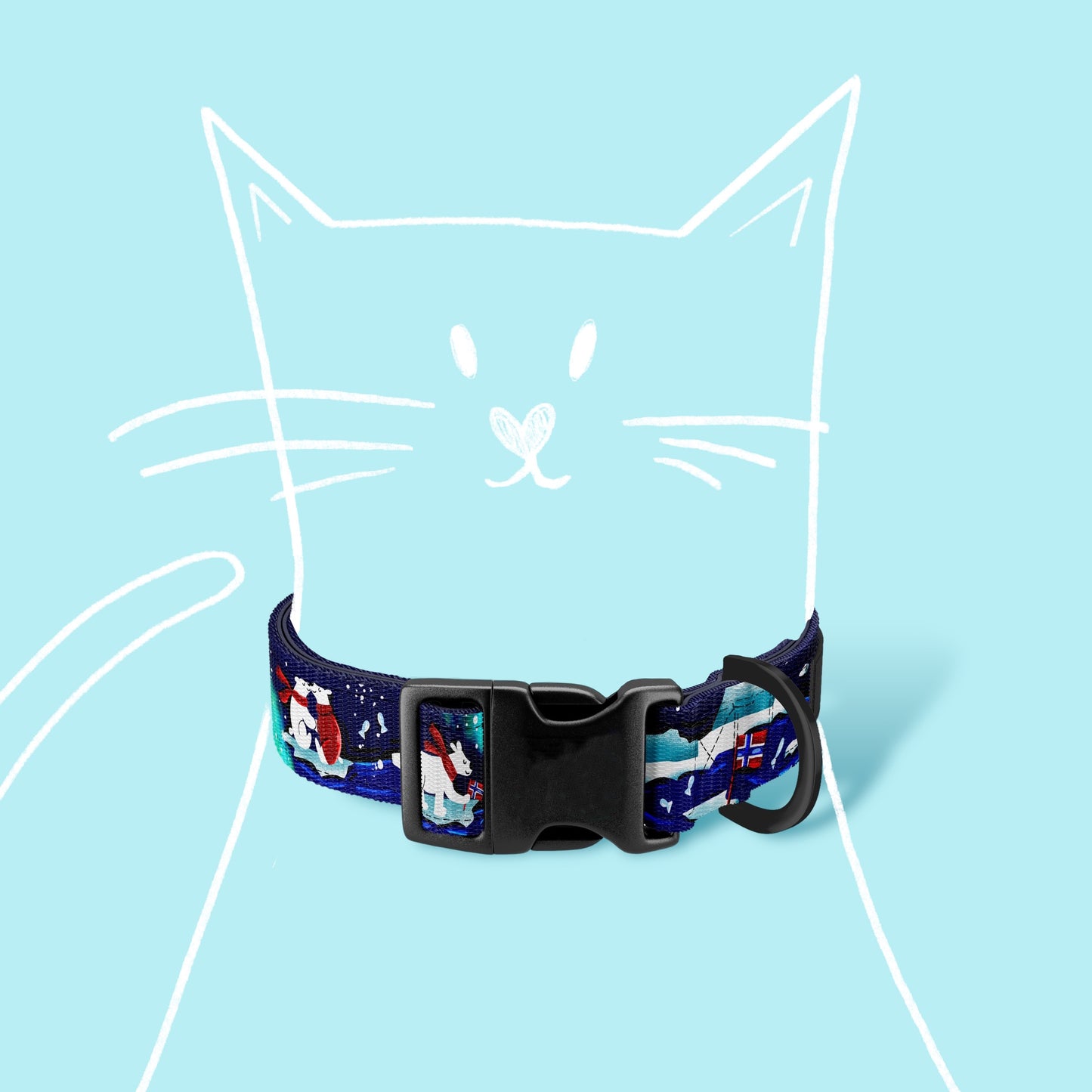 Cat collar „Aurora PolarBears"